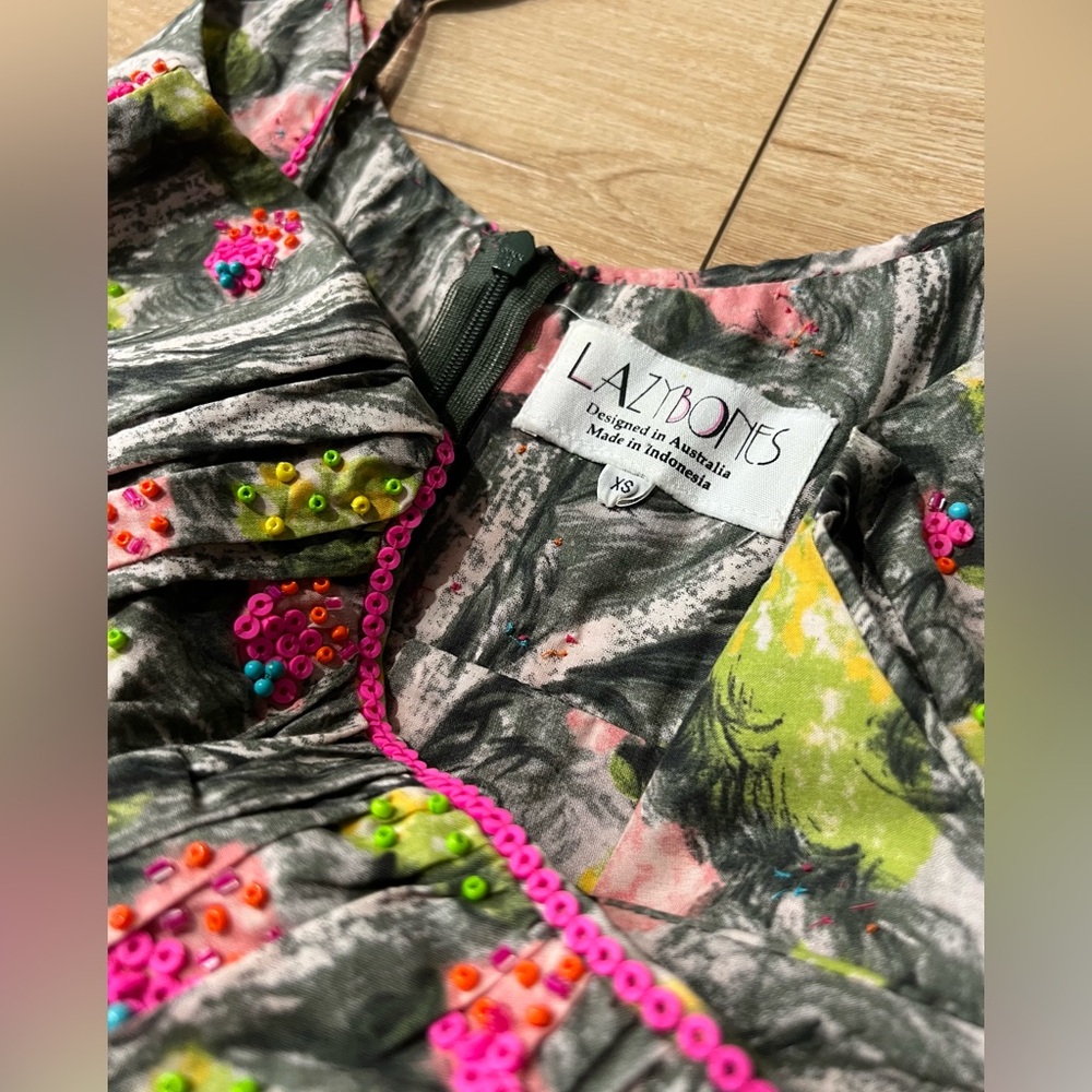 Lazy Bones - Multi-Color Spaghetti Strap Beaded R… - image 2